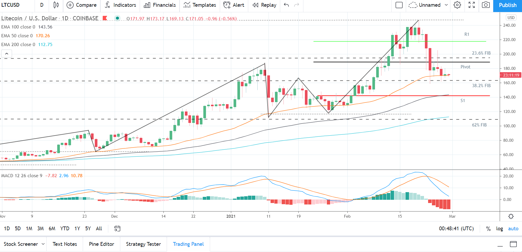 LTCUSD 280221 Daily Chart